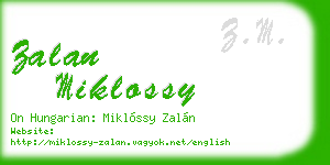 zalan miklossy business card