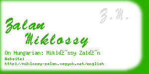 zalan miklossy business card